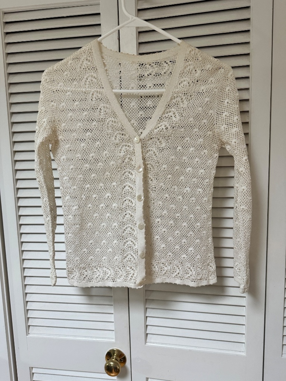 Vintage Swaine Adeney London England Crochet Top Beautiful Design Extra Small